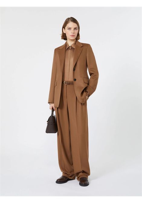 Max Mara Studio Women's MSTXERO Tan Leather Silk Satin Menswear Shirt Max Mara Studio |  | 2626116022600094